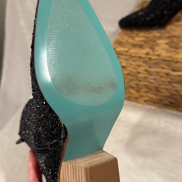 Betsey Johnson SB-Diva Black Rhinestone Cowboy Boots Size 6M (New) - Picture 7 of 8